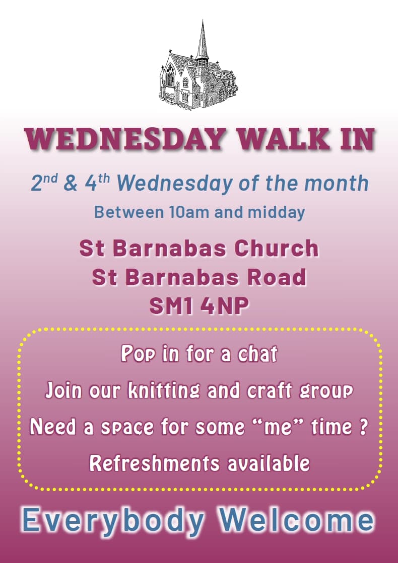 Wednesday Walk-in: a weekly craft and social activity